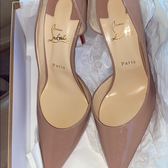 Christian Louboutin Shoes - COPY - Iriza Patent Half-d'Orsay 100mm Red Sole P…